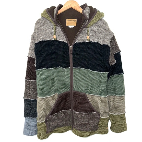 SOLD 💕Laundromat/Lost Horizons Patchwork Sweater Jacket - Picture 2 of 16